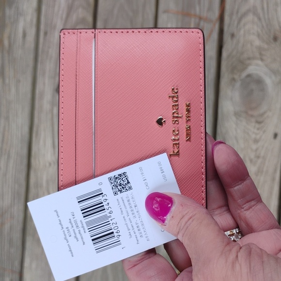 Kate Spade NEW saffiano leather terracotta Madison card holder $89 - Picture 1 of 7